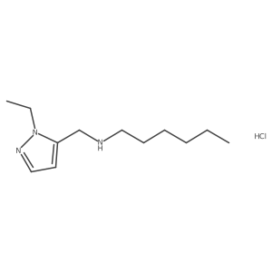 N-((1-Ethyl-1H-pyrazol-5-yl)methyl)hexan-1-amine hydrochloride Structure