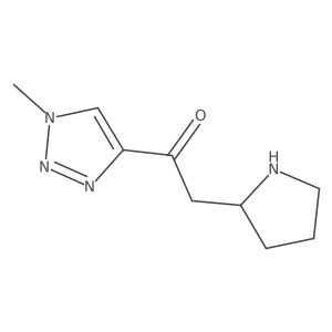 1-(1-Methyl-1H-1,2,3-triazol-4-yl)-2-(pyrrolidin-2-yl)ethan-1-one Structure