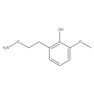 2-[2-(Aminooxy)ethyl]-6-methoxyphenol结构式