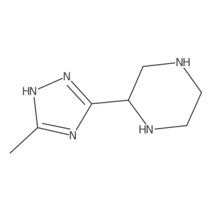 2-(3-Methyl-1H-1,2,4-triazol-5-yl)piperazine Structure