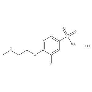 3-Fluoro-4-[2-(methylamino)ethoxy]benzene-1-sulfonamide hydrochloride Structure