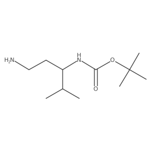tert-butyl N-[(3R)-1-amino-4-methylpentan-3-yl]carbamate结构式