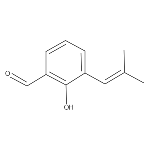 2-Hydroxy-3-(2-methyl-1-propen-1-yl)benzaldehyde结构式