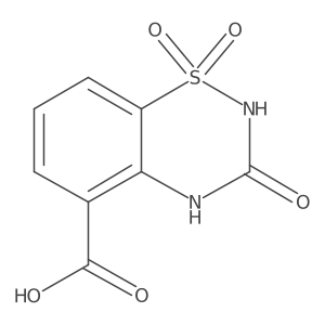 3-oxo-3,4-dihydro-2H-benzo[e][1,2,4]thiadiazine-5-carboxylic acid 1,1-dioxide Structure