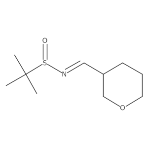 (R)-2-Methyl-N-((E)-(tetrahydro-2H-pyran-3-YL)methylene)propane-2-sulfinamide结构式