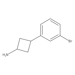 3-(3-Bromophenyl)cyclobutan-1-amine结构式