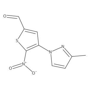 4-(3-methyl-1H-pyrazol-1-yl)-5-nitrothiophene-2-carbaldehyde结构式