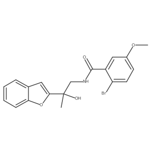 N-(2-(benzofuran-2-yl)-2-hydroxypropyl)-2-bromo-5-methoxybenzamide Structure
