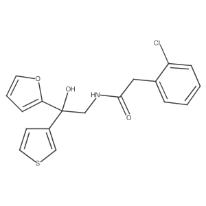 2-(2-chlorophenyl)-N-(2-(furan-2-yl)-2-hydroxy-2-(thiophen-3-yl)ethyl)acetamide Structure