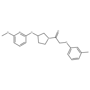 1-(3-((6-Methoxypyrazin-2-yl)oxy)pyrrolidin-1-yl)-2-(m-tolyloxy)ethanone Structure