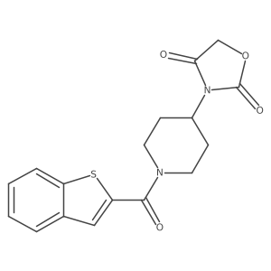 3-(1-(Benzo[b]thiophene-2-carbonyl)piperidin-4-yl)oxazolidine-2,4-dione Structure