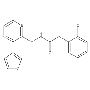 2-(2-chlorophenyl)-N-((3-(furan-3-yl)pyrazin-2-yl)methyl)acetamide Structure