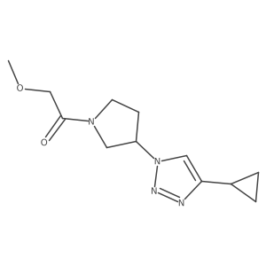 1-(3-(4-cyclopropyl-1H-1,2,3-triazol-1-yl)pyrrolidin-1-yl)-2-methoxyethanone Structure