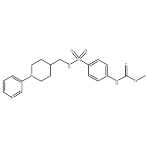 methyl (4-(N-((1-(pyridin-3-yl)piperidin-4-yl)methyl)sulfamoyl)phenyl)carbamate结构式