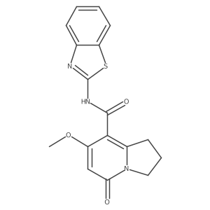 N-(benzo[d]thiazol-2-yl)-7-methoxy-5-oxo-1,2,3,5-tetrahydroindolizine-8-carboxamide Structure