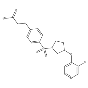 2-(4-((3-((3-Chloropyridin-4-yl)oxy)pyrrolidin-1-yl)sulfonyl)phenoxy)acetamide结构式