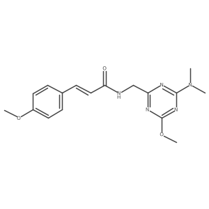(E)-N-((4-(dimethylamino)-6-methoxy-1,3,5-triazin-2-yl)methyl)-3-(4-methoxyphenyl)acrylamide Structure