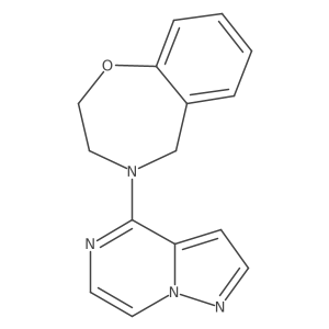 4-(Pyrazolo[1,5-a]pyrazin-4-yl)-2,3,4,5-tetrahydrobenzo[f][1,4]oxazepine结构式