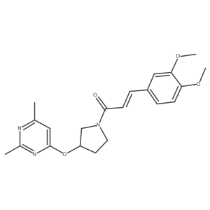 (2E)-3-(3,4-dimethoxyphenyl)-1-{3-[(2,6-dimethylpyrimidin-4-yl)oxy]pyrrolidin-1-yl}prop-2-en-1-one Structure