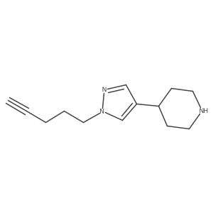 4-[1-(pent-4-yn-1-yl)-1H-pyrazol-4-yl]piperidine Structure