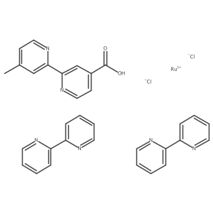 Bis(2,2'-bipyridyl)(4'-methyl-[2,2']bipyridinyl-4-carboxylicacid)ruthenium(II)dichloride Structure