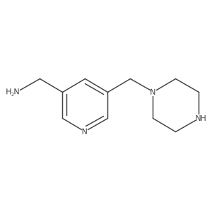 {5-[(Piperazin-1-yl)methyl]pyridin-3-yl}methanamine Structure