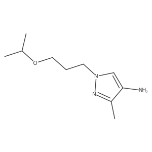 3-methyl-1-[3-(propan-2-yloxy)propyl]-1H-pyrazol-4-amine结构式