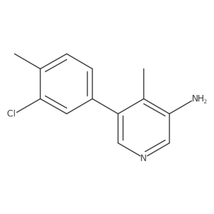 5-(3-Chloro-4-methylphenyl)-4-methylpyridin-3-amine结构式