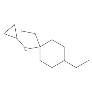 1-Cyclopropoxy-4-ethyl-1-(iodomethyl)cyclohexane Structure