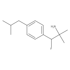 1-Fluoro-2-methyl-1-[4-(2-methylpropyl)phenyl]propan-2-amine结构式