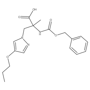 2-{[(benzyloxy)carbonyl]amino}-2-methyl-3-(4-propoxy-1H-pyrazol-1-yl)propanoic acid Structure