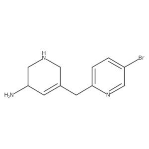 5-[(5-Bromopyridin-2-yl)methyl]-1,2,3,6-tetrahydropyridin-3-amine结构式