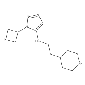 1-(azetidin-3-yl)-N-[2-(piperidin-4-yl)ethyl]-1H-pyrazol-5-amine结构式