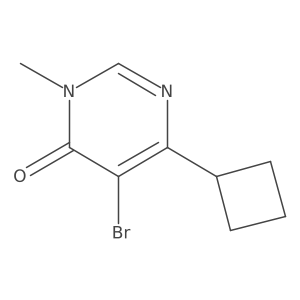 5-Bromo-6-cyclobutyl-3-methyl-3,4-dihydropyrimidin-4-one结构式