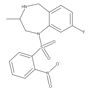 8-fluoro-3-methyl-1-(2-nitrobenzenesulfonyl)-2,3,4,5-tetrahydro-1H-1,4-benzodiazepine结构式