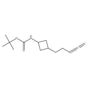 Tert-butyl N-[3-(2-azidoethyl)cyclobutyl]carbamate结构式