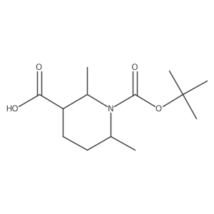 1-[(Tert-butoxy)carbonyl]-2,6-dimethylpiperidine-3-carboxylic acid结构式