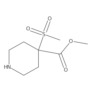 Methyl 4-methanesulfonylpiperidine-4-carboxylate结构式