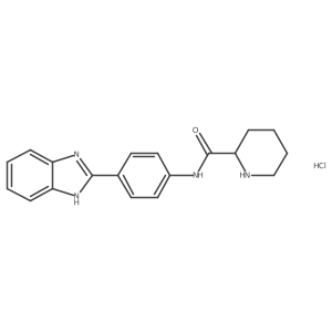 (2R)-N-[4-(1H-Benzimidazol-2-yl)phenyl]piperidine-2-carboxamide;hydrochloride结构式