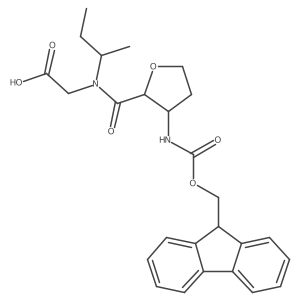 2-[N-(butan-2-yl)-1-[3-({[(9H-fluoren-9-yl)methoxy]carbonyl}amino)oxolan-2-yl]formamido]acetic acid Structure