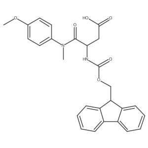 3-({[(9H-fluoren-9-yl)methoxy]carbonyl}amino)-3-[(4-methoxyphenyl)(methyl)carbamoyl]propanoic acid Structure