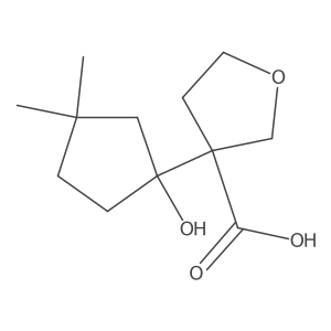 3-(1-Hydroxy-3,3-dimethylcyclopentyl)oxolane-3-carboxylic acid结构式