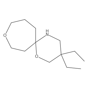 3,3-Diethyl-1,9-dioxa-5-azaspiro[5.6]dodecane结构式