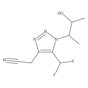 2-[5-(difluoromethyl)-1-(3-hydroxybutan-2-yl)-1H-1,2,3-triazol-4-yl]acetonitrile结构式