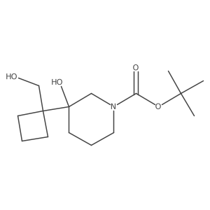 Tert-butyl 3-hydroxy-3-[1-(hydroxymethyl)cyclobutyl]piperidine-1-carboxylate Structure