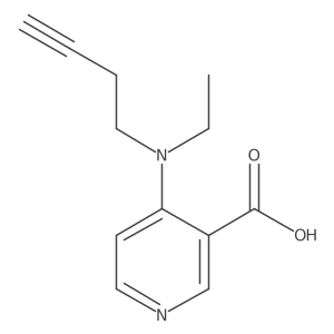 4-[(But-3-yn-1-yl)(ethyl)amino]pyridine-3-carboxylic acid结构式