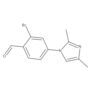 2-bromo-4-(2,4-dimethyl-1H-imidazol-1-yl)benzaldehyde结构式