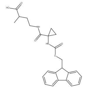4-{[1-({[(9H-fluoren-9-yl)methoxy]carbonyl}amino)cyclopropyl]formamido}-2-methylbutanoic acid结构式