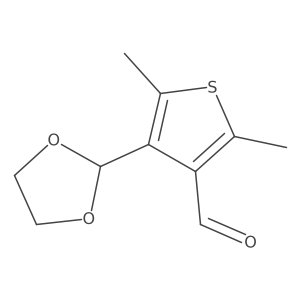 4-(1,3-Dioxolan-2-yl)-2,5-dimethylthiophene-3-carbaldehyde Structure