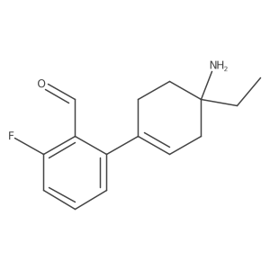 2-(4-Amino-4-ethylcyclohex-1-en-1-yl)-6-fluorobenzaldehyde结构式